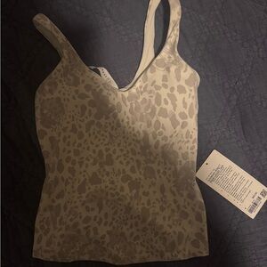 LULULEMON NWT UNWORN!! Full length align tank top cheetah camo! Size 4